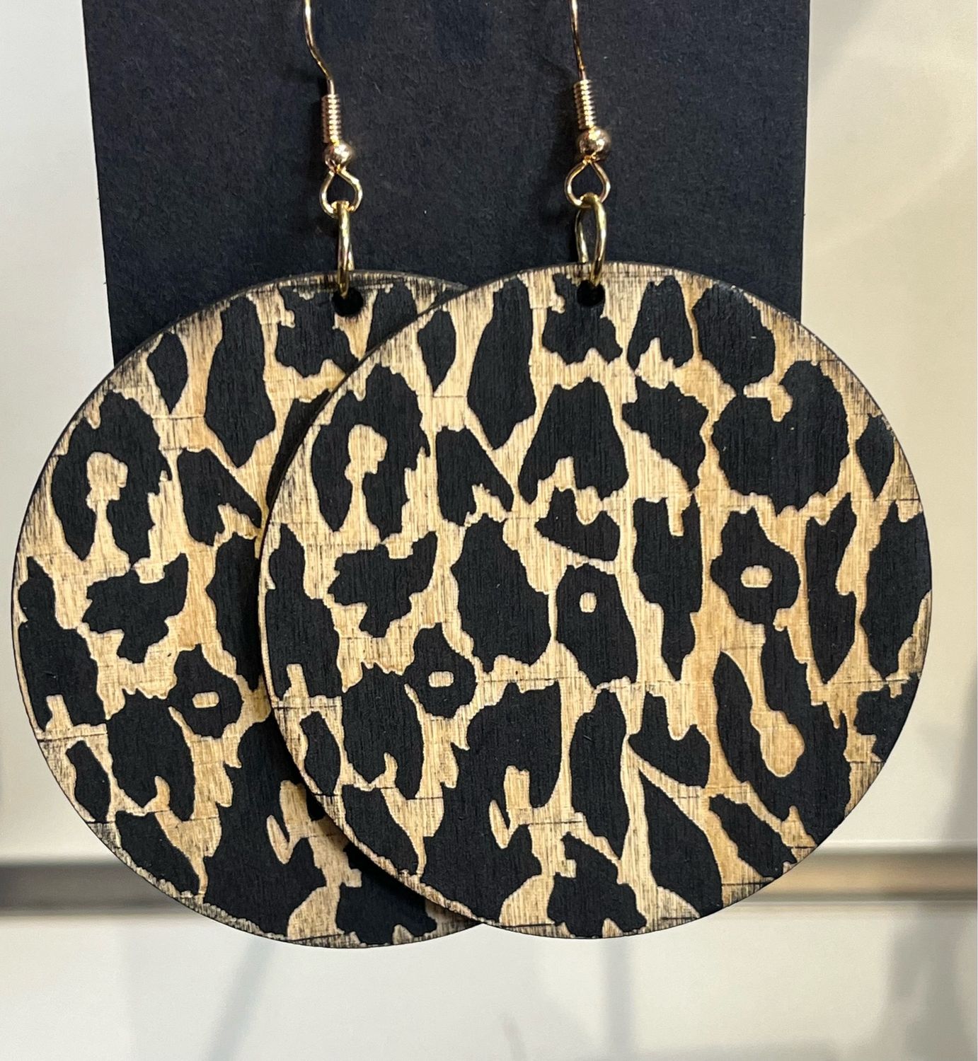 Oversized Leopard Print Earrings