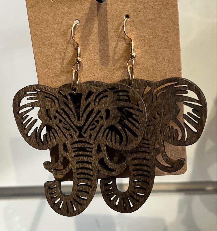 Large Elephant Earrings