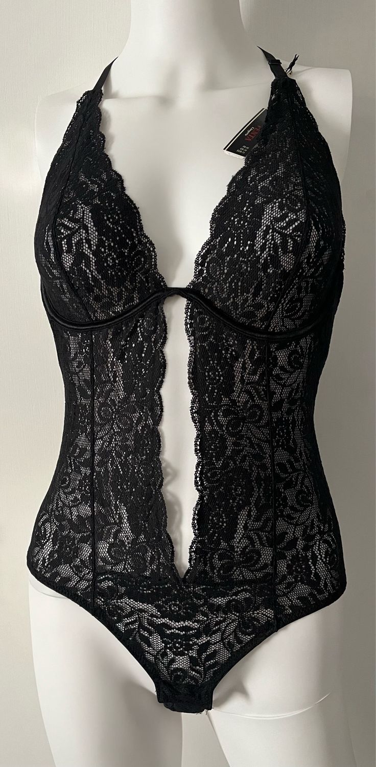 Underwired Lace Black Bodysuit