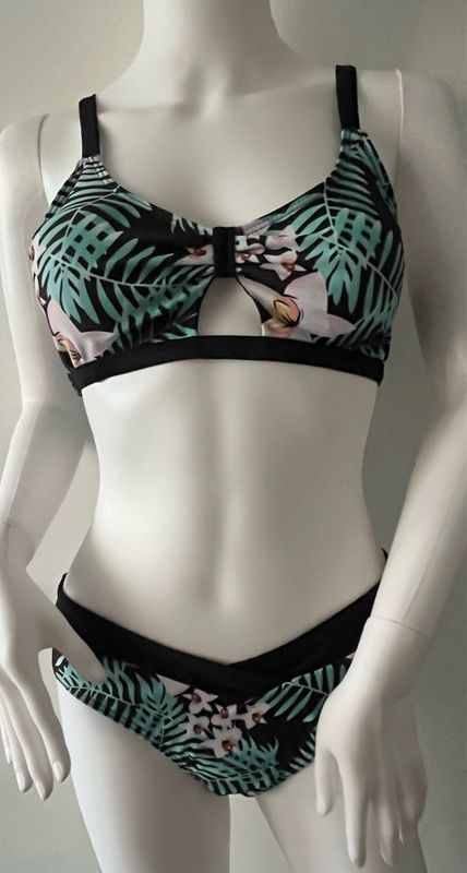 Green Flower Bikini