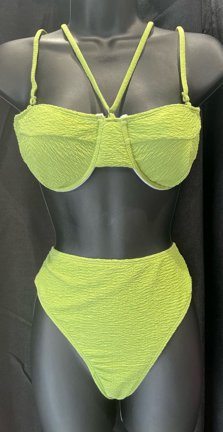 Lime Strapless Bikini