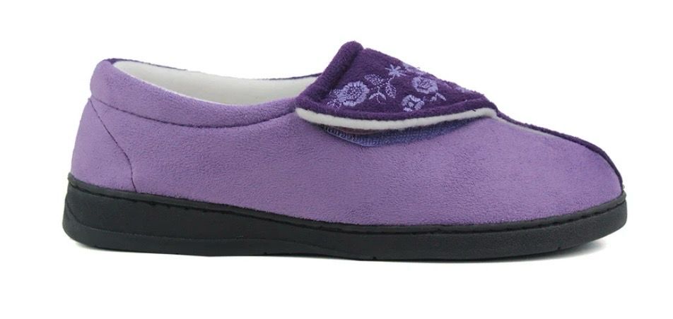 Memory Foam 2 Tone Slippers Purple/Lilac