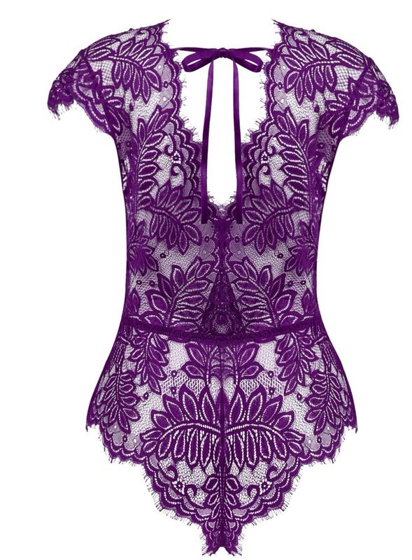 Sexy Purple Lace Bodysuit