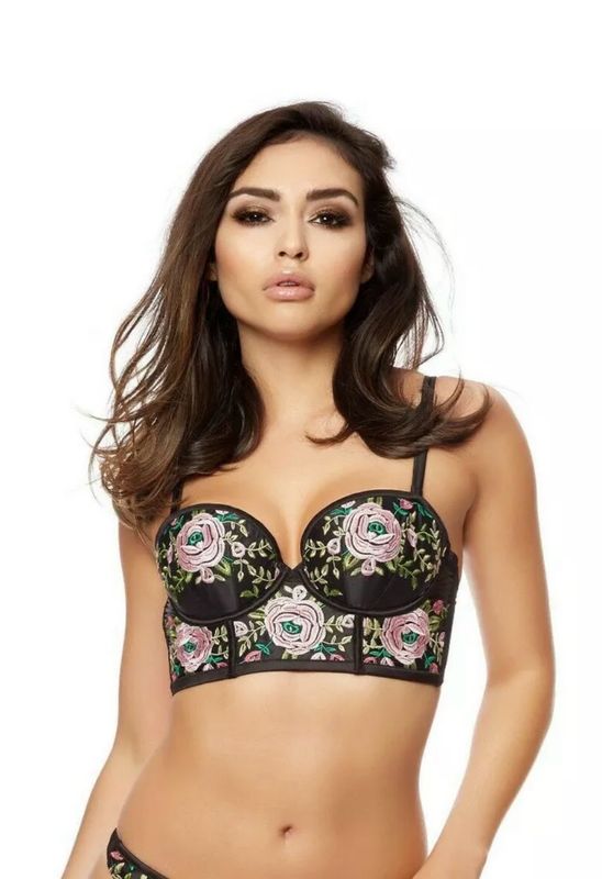 Ann Summers Short Strapless Corset With Roses