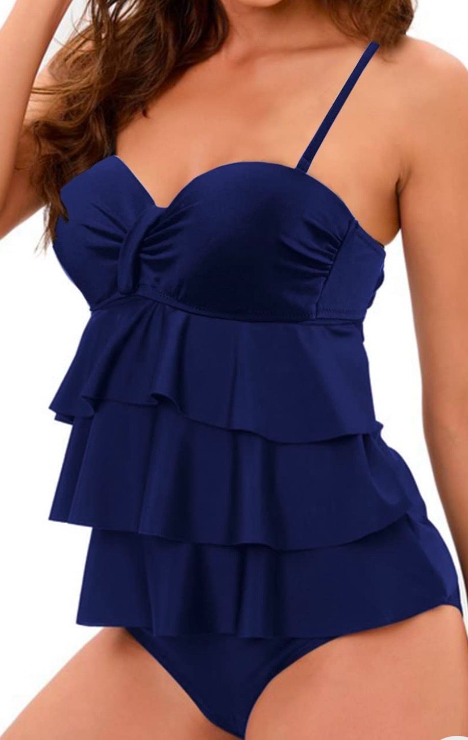 Navy One Piece Swimsuit Push Up