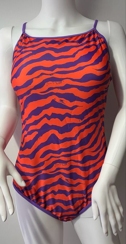 Orange Zebra One Piece Swimsuit