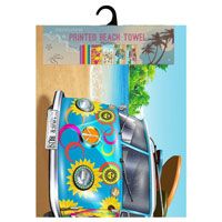 Microfibre Beach Towel Summer Bus