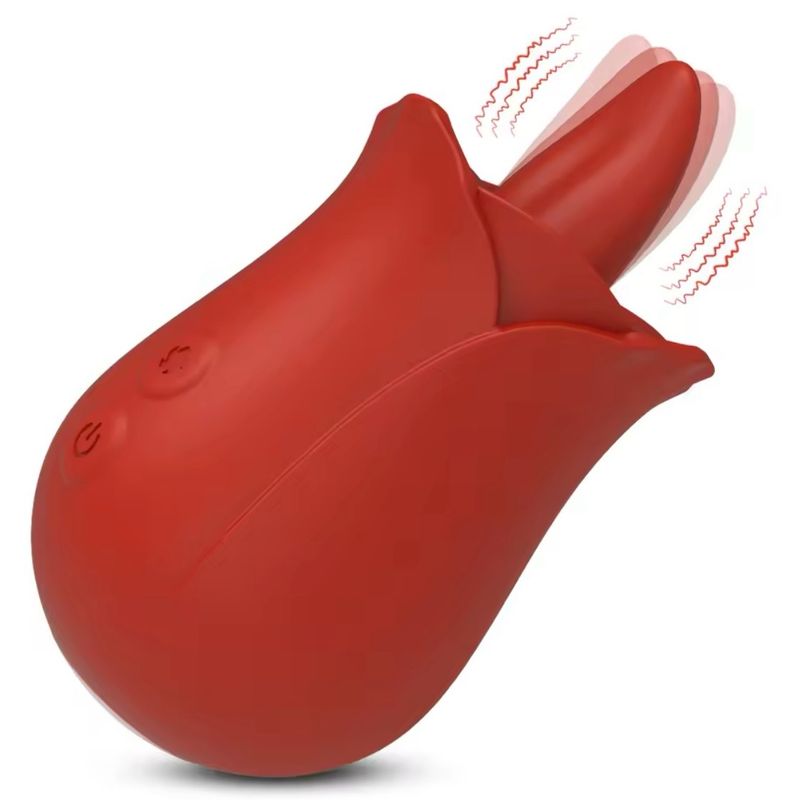 Vibrating Stimulator Massager Red Rose