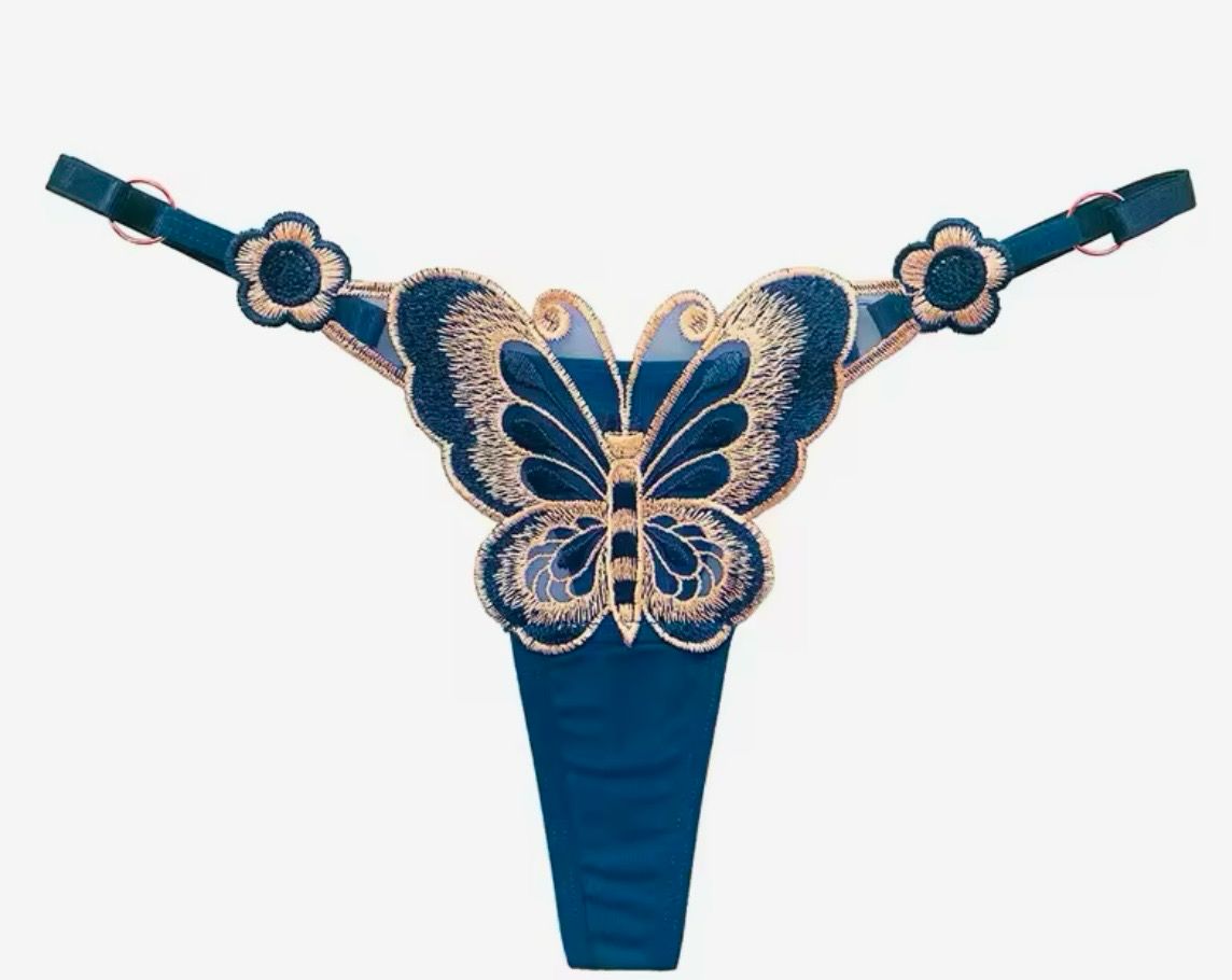 Sexy Butterfly Thong Blue