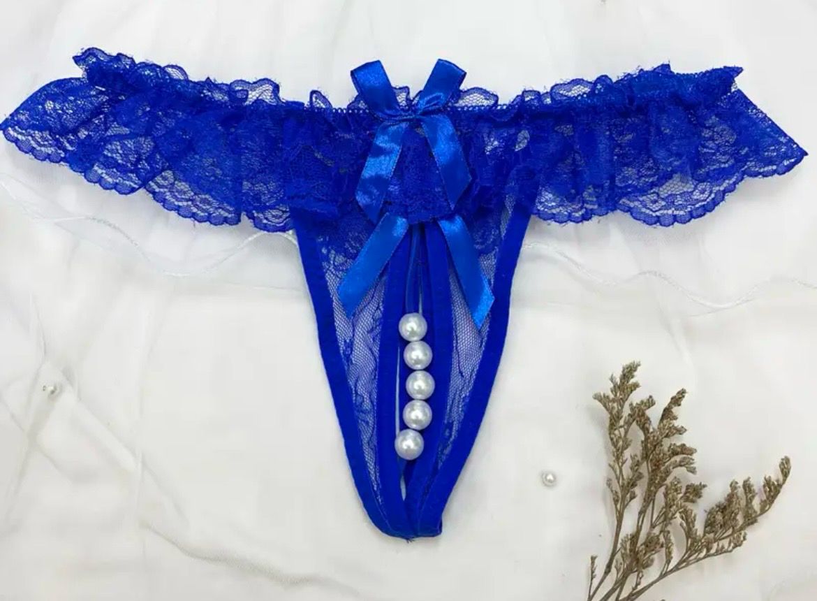 Blue Knickers With Pearls