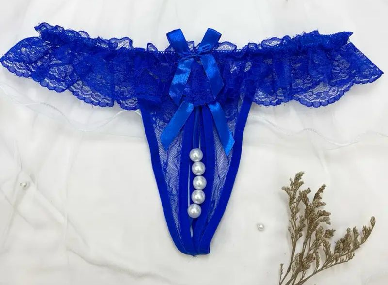 Blue Knickers With Pearls