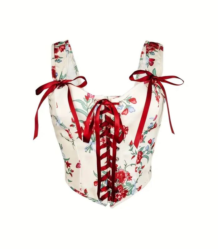 Floral Gorset With Straps