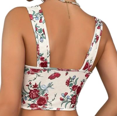 Floral Gorset With Straps
