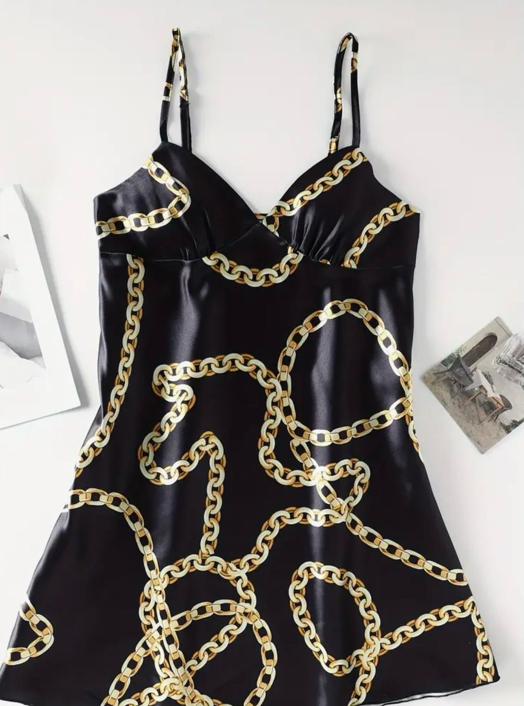 Classy Black Satin Nightie