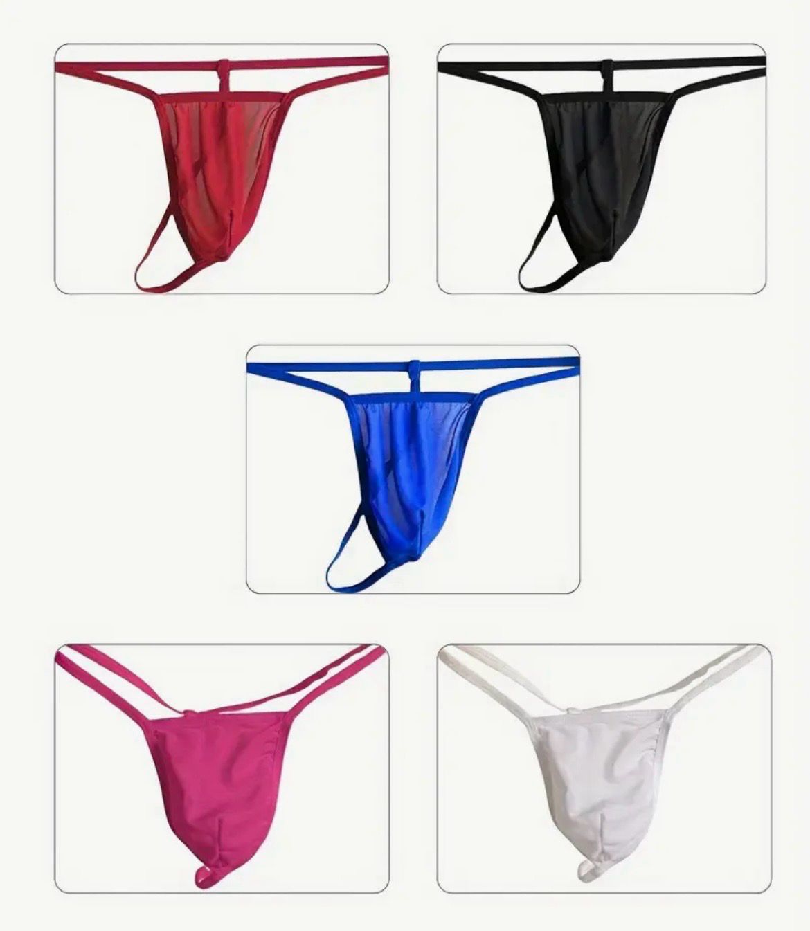 Men Sheer Thong Panties