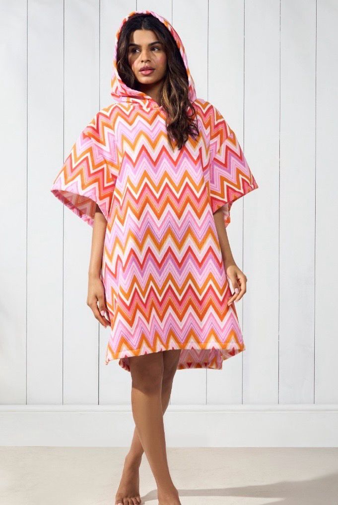 Rebranded Poncho Towel Cover Up Pink