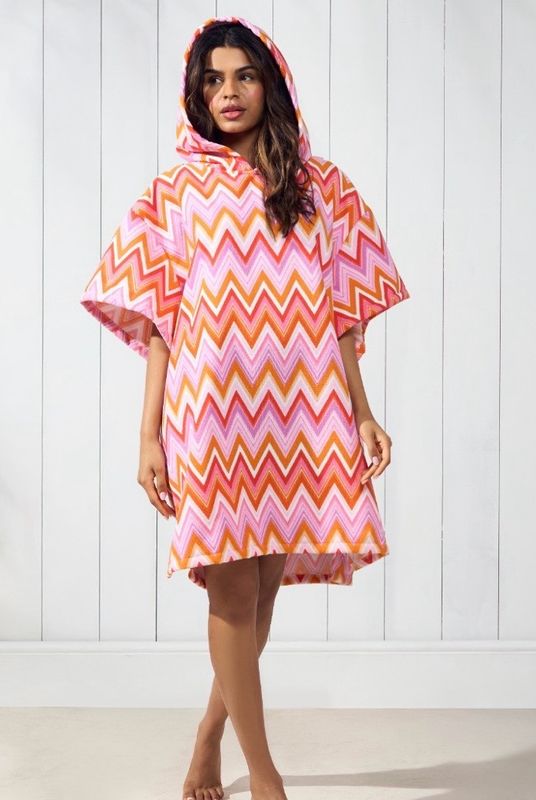 Rebranded Poncho Towel Cover Up Pink