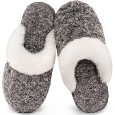 Faux Alpaca Pink Slippers