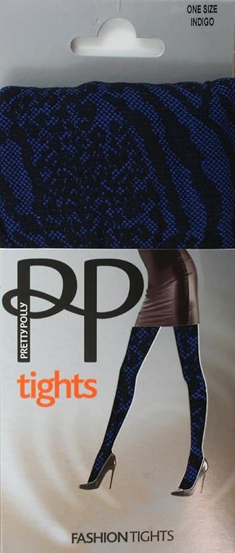 Pretty Polly Tights Animal Print Indigo