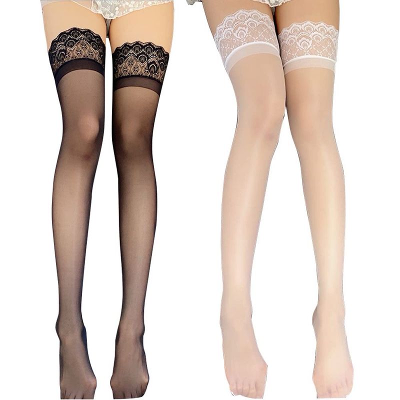 Stockings With Silicone Top