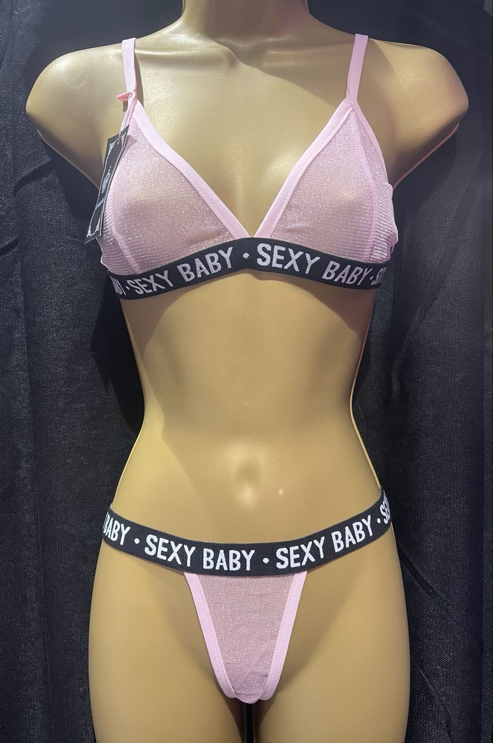 Glitter Pink Sexy Baby Set