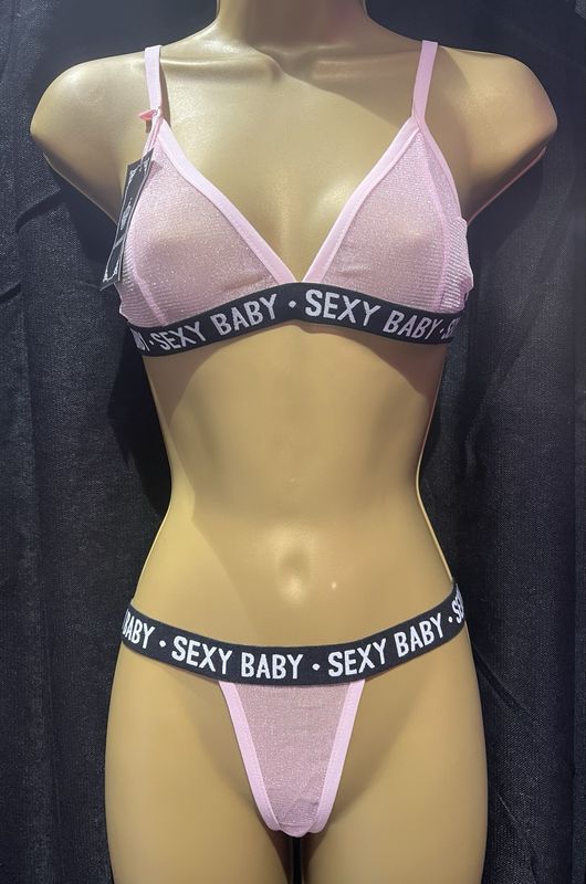 Glitter Pink Sexy Baby Set