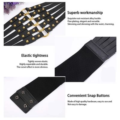 Wide Leather Corset Belt