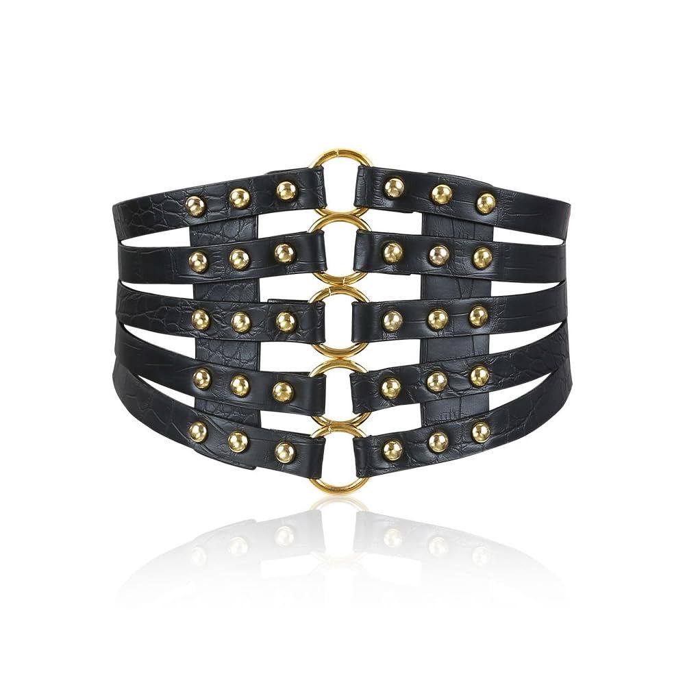 Wide Leather Corset Belt