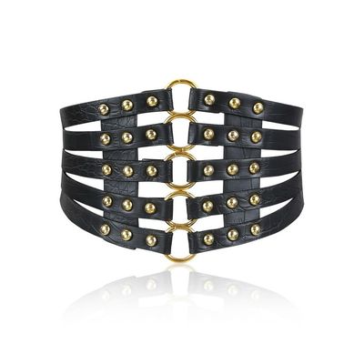 Wide Leather Corset Belt