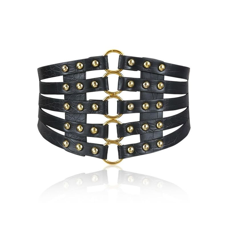 Wide Leather Corset Belt