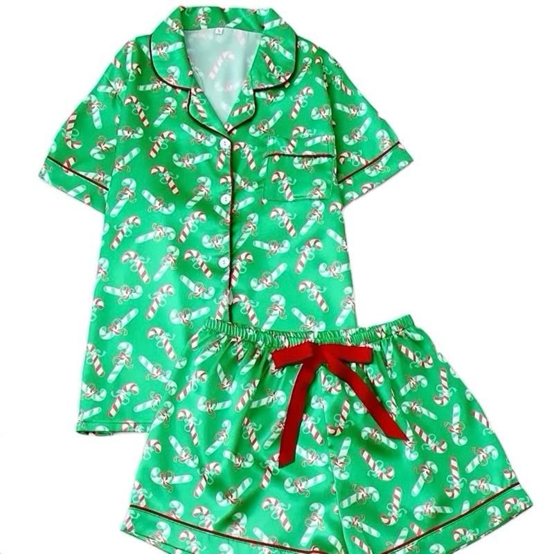 Satin Christmas Pyjamas Set