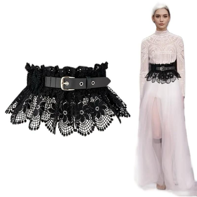 French Lace Black Belt