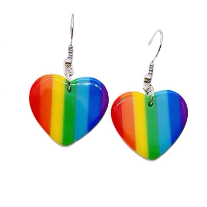 Rainbow Hearts Earrings 🌈🏳️‍🌈
