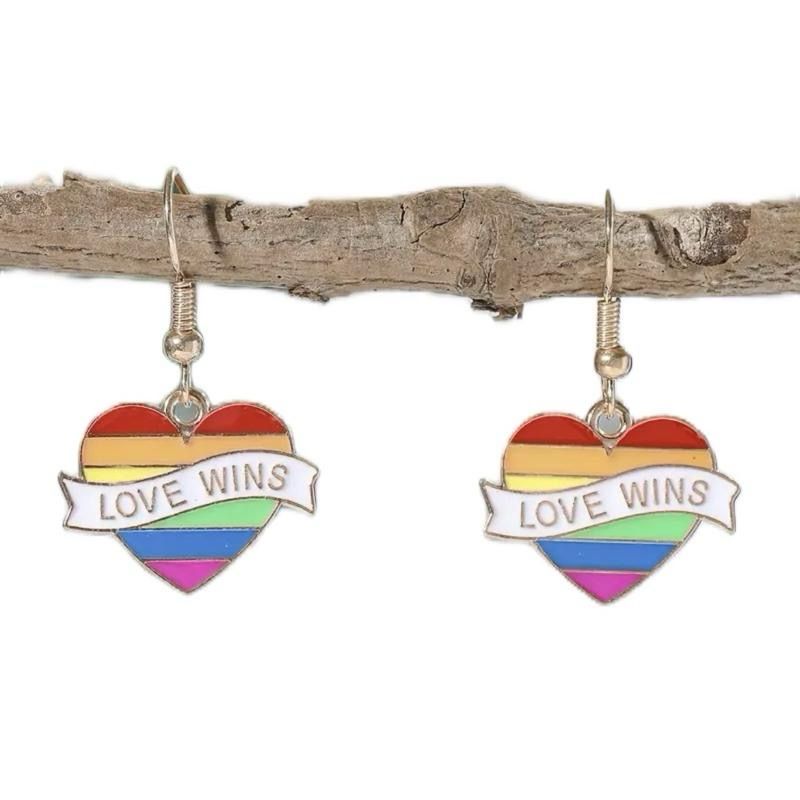 Rainbow Hearts “Love Wins” Earrings 🌈🏳️‍🌈
