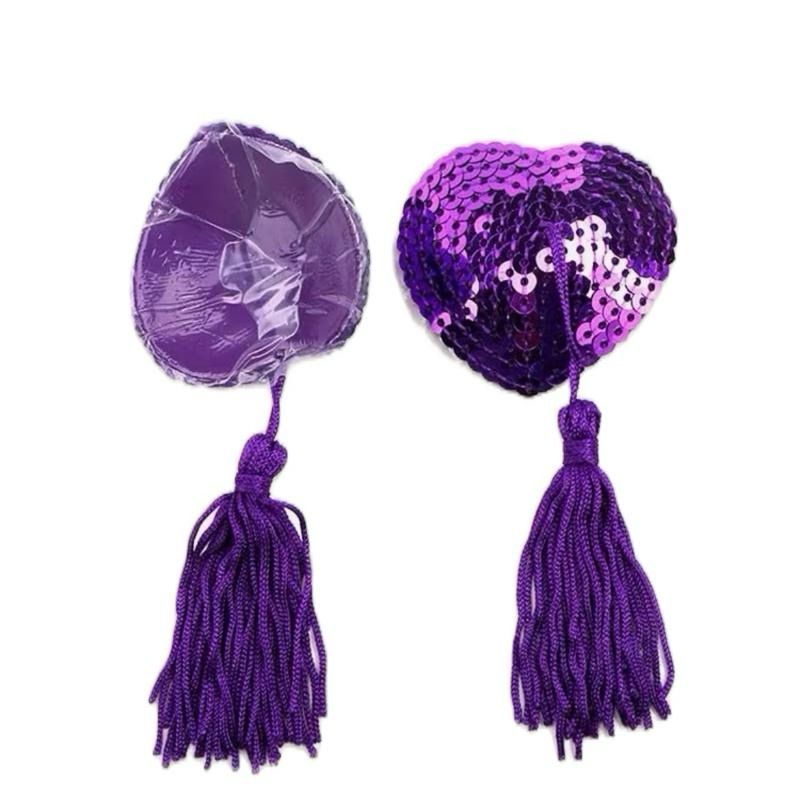 Purple Heart Shape Nipple Cover
