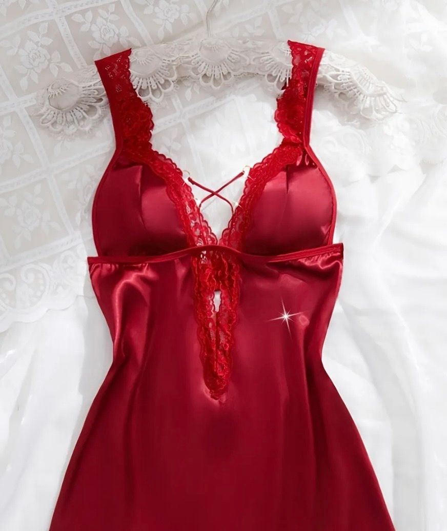 Sexy Red Satin Nightie