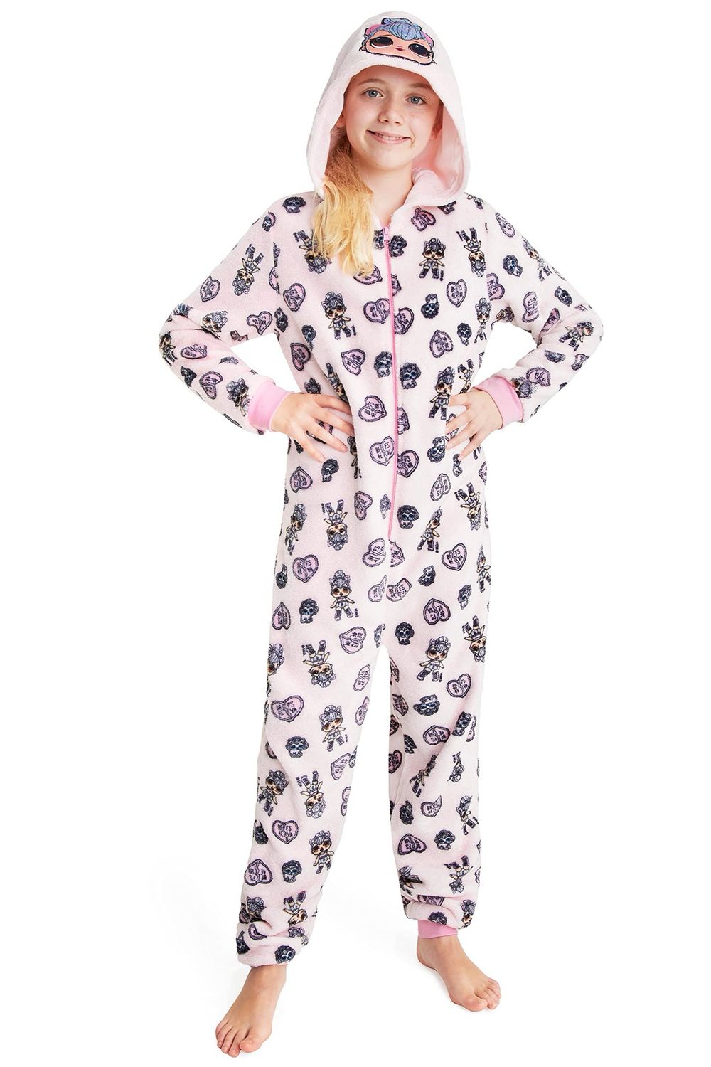 Fleece Kids Kitty Queen Onesie
