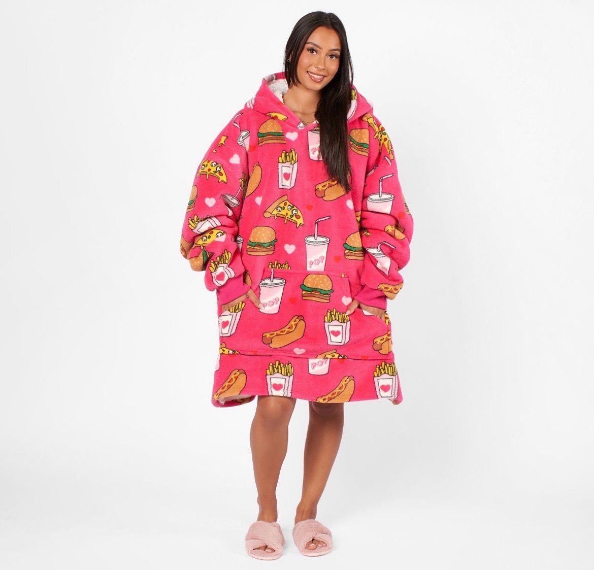 Rebranded Fast Food Hoodie Blanket