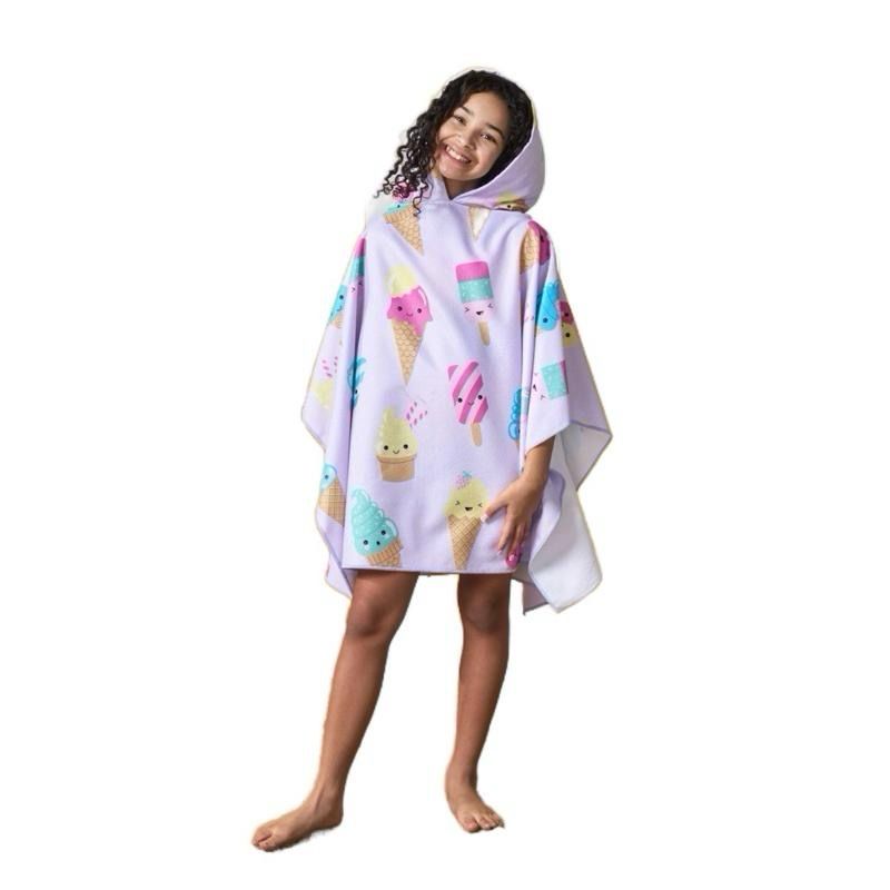Rebranded Poncho Towel Cover Up Kids Stars