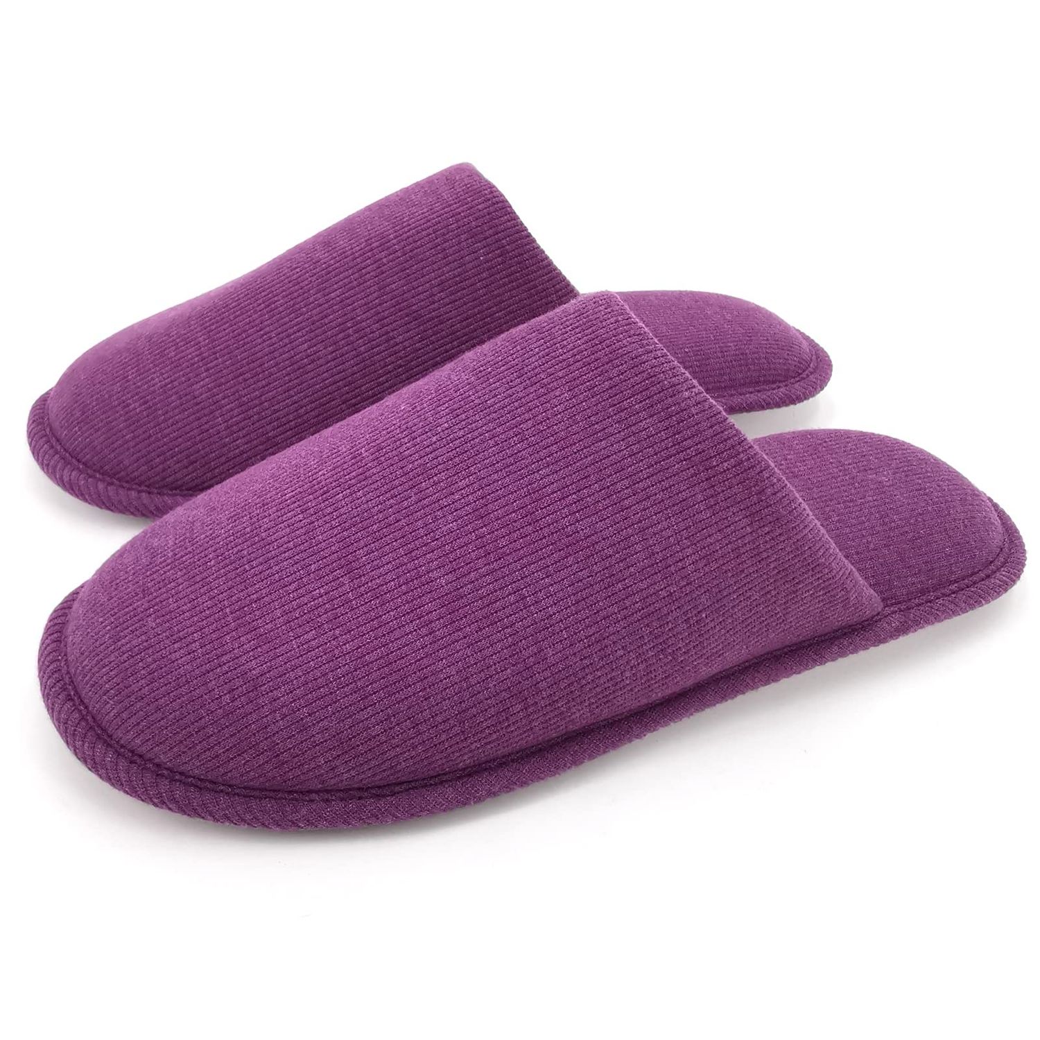 Memory Foam Cotton Slippers Purple