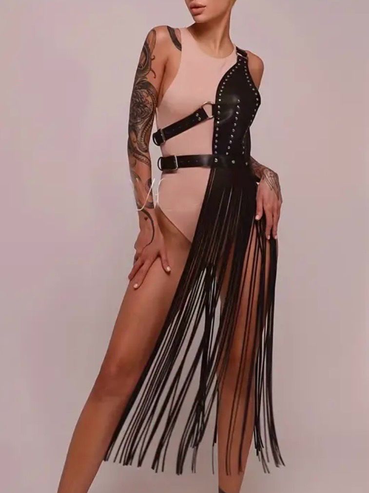 Leather Fringe Dress