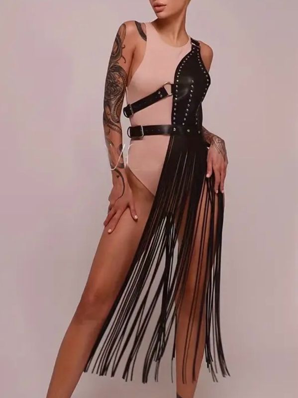 Leather Fringe Dress