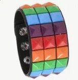 3 Rows Multicolour Rainbow Bracelet
