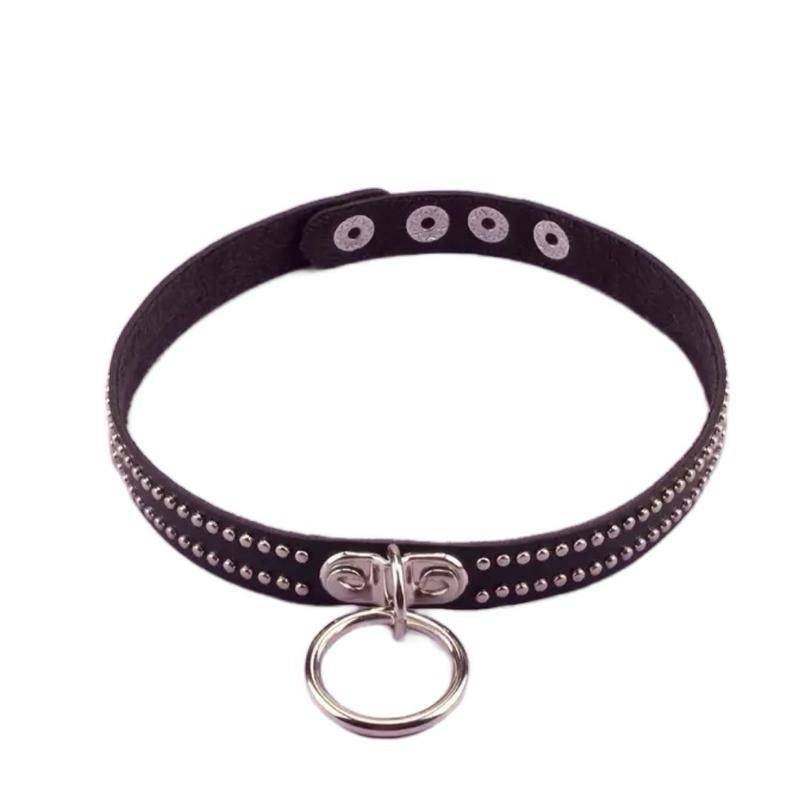 Leather Choker With Mini Studs