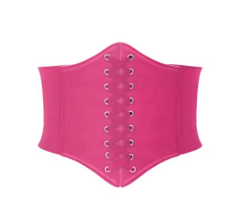 PU Leather Corset Elastic Belt Plain