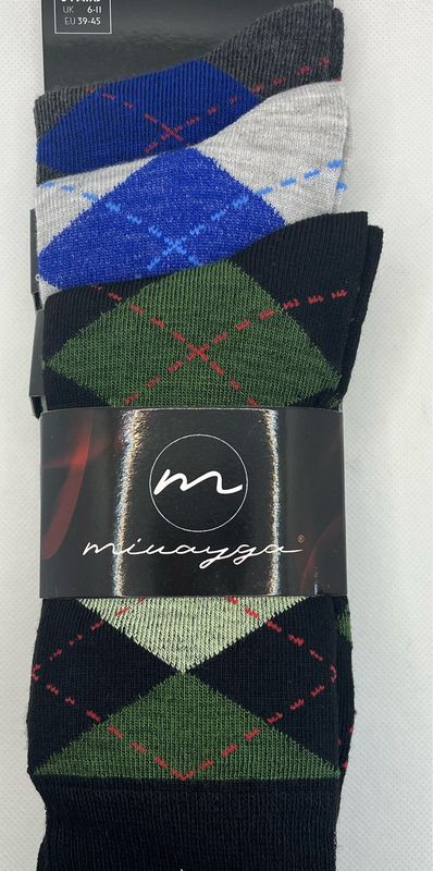 Men Argyle Pattern Socks 3 Pack