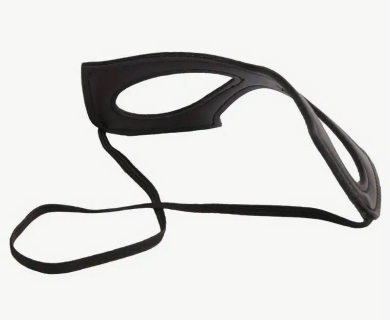Black Faux Leather Mask