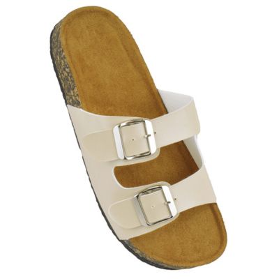 Ladies Double Strap Buckle With Cork Slider