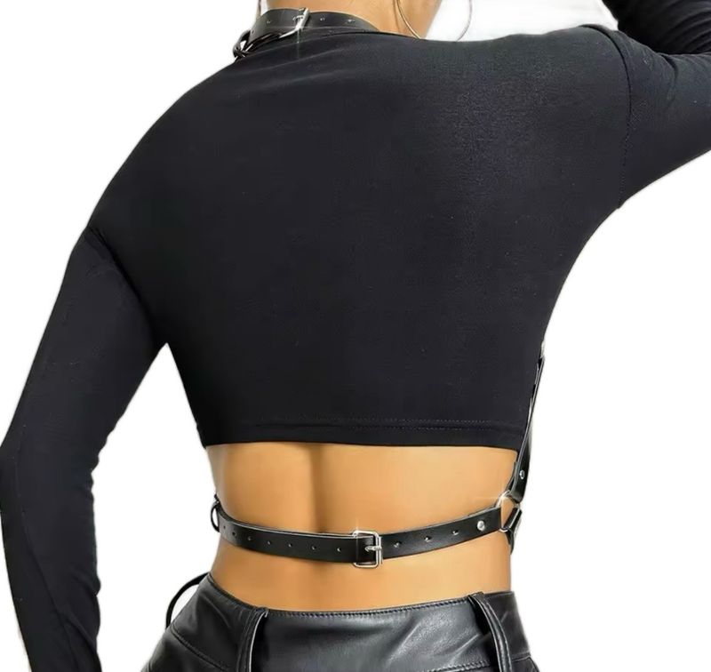 Leather Chest Harness Heart