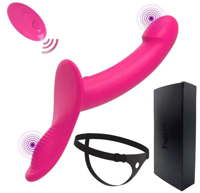 Vibrating Dildo With Harness